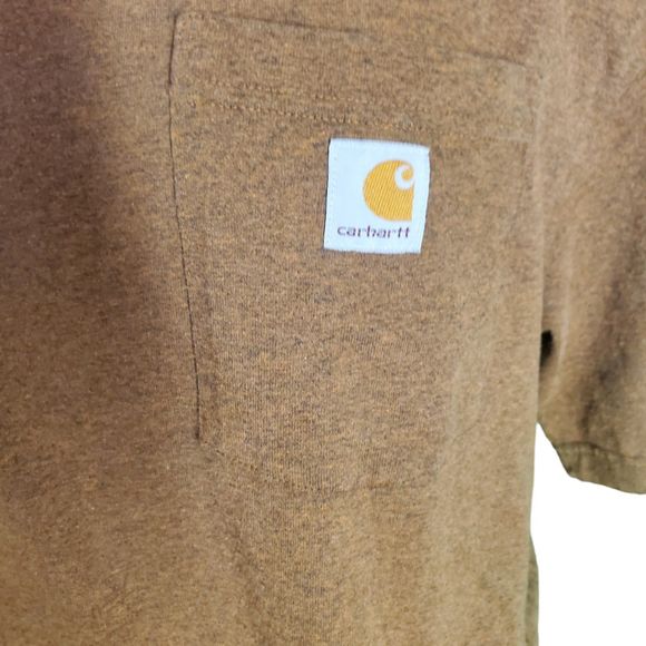 Carhartt RELAXED FIT HEAVYWEIGHT SHORT-SLEEVE K87 POCKET T-SHIRT Sz L - Picture 3 of 6